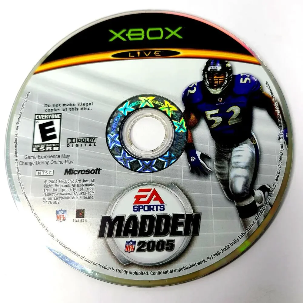 Madden NFL 2005 Xbox Live Football Sports Disc Only Video Game Tested & Working